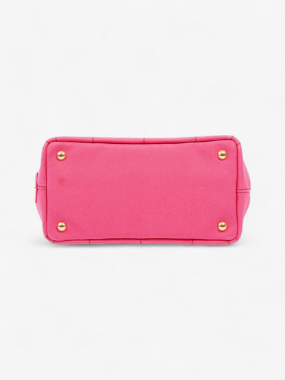 Prada Canapa 2 Way Handbag Pink Cotton