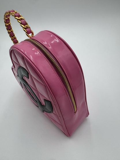 Chanel 1995 Vintage Barbie Pink Heart Vanity Bag