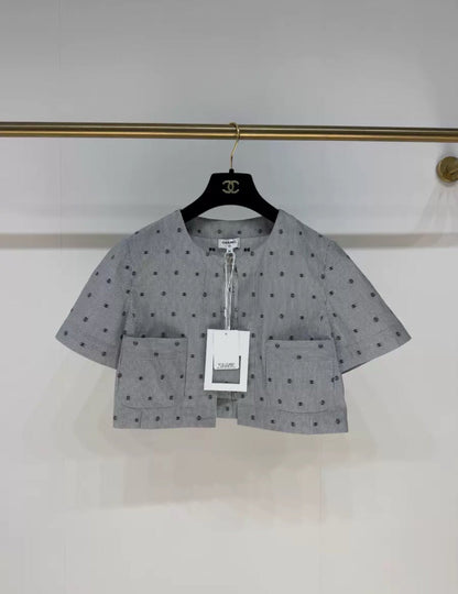 Chanel 24P striped polka dot shirt