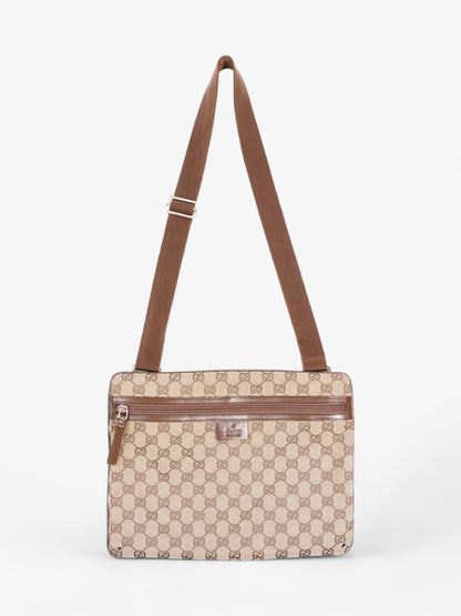 Gucci Flat Messenger Bag GG Supreme Canvas