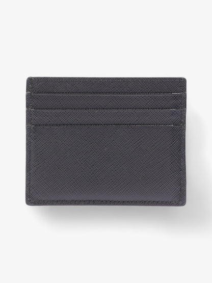 Prada Card Case Holder Black Saffiano Leather