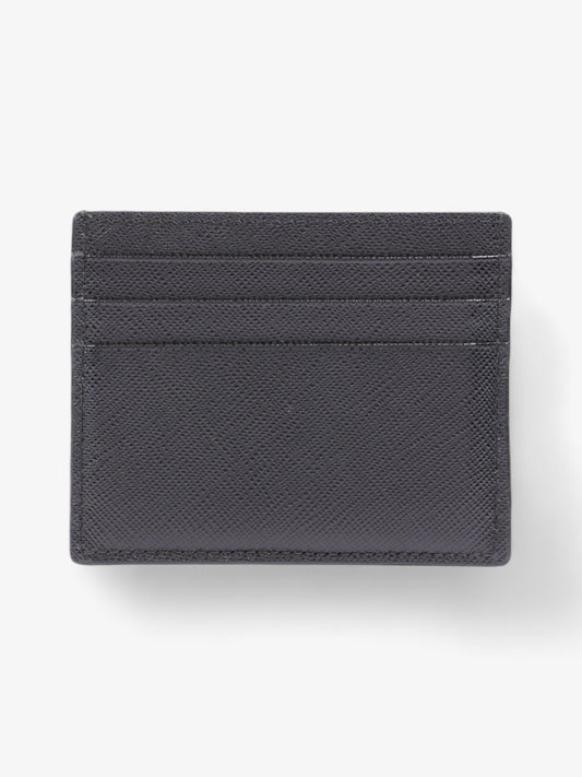 Prada Card Case Holder Black Saffiano Leather