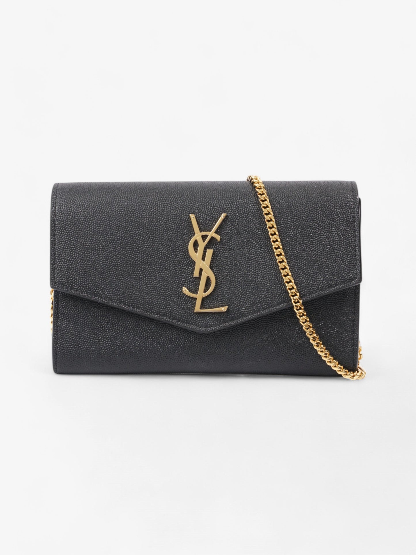 Saint Laurent Uptown Crossbody Black Grained Leather