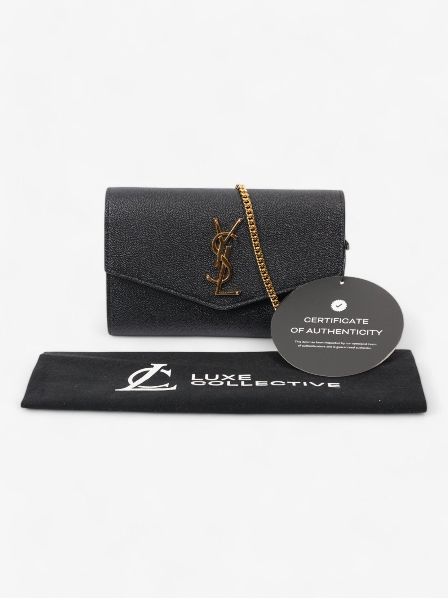 Saint Laurent Uptown Crossbody Black Grained Leather