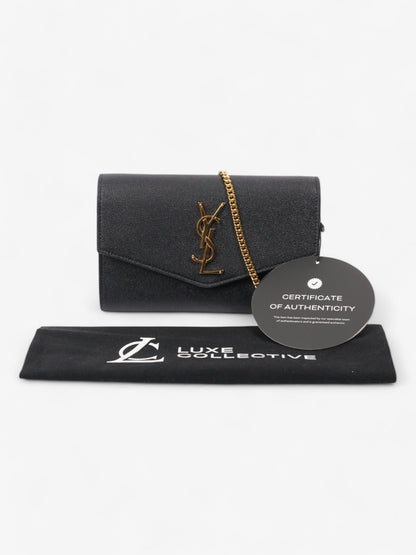 Saint Laurent Uptown Crossbody Black Grained Leather