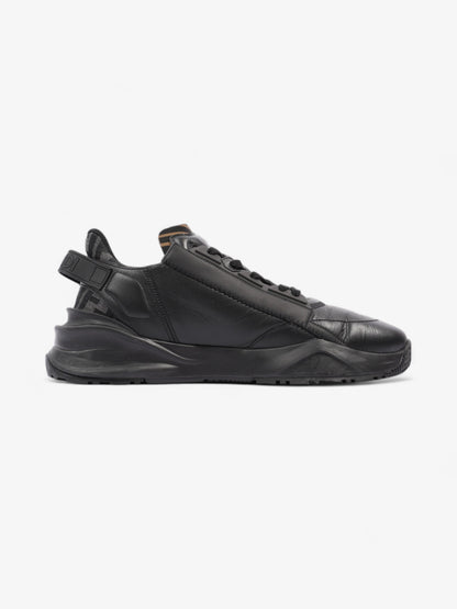 Fendi Flow Sneakers Black / Brown Leather EU 44 UK 10