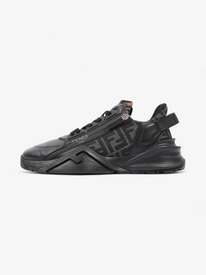Fendi Flow Sneakers Black / Brown Leather EU 44 UK 10