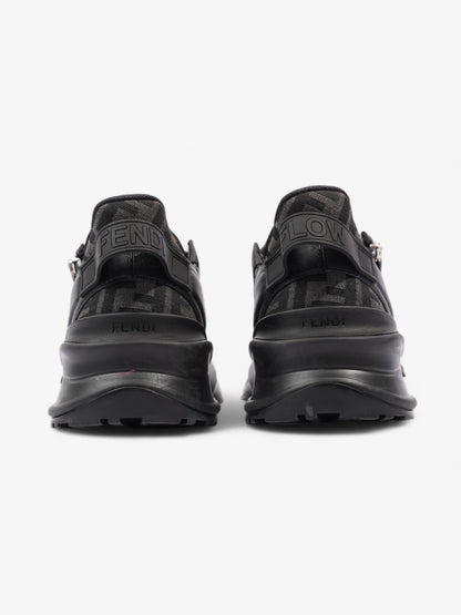 Fendi Flow Sneakers Black / Brown Leather EU 44 UK 10