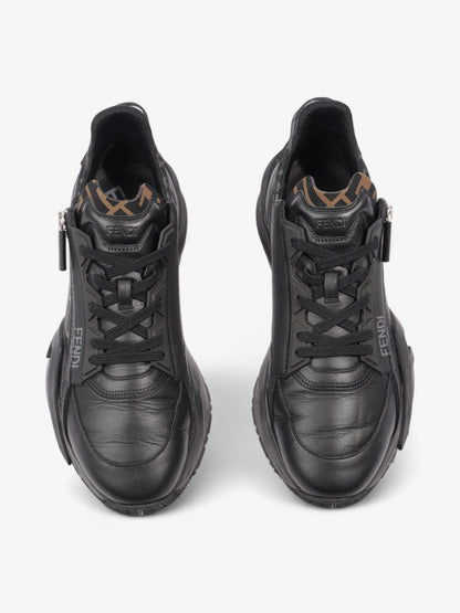 Fendi Flow Sneakers Black / Brown Leather EU 44 UK 10