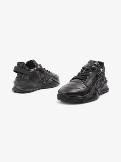 Fendi Flow Sneakers Black / Brown Leather EU 44 UK 10