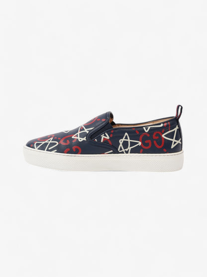 Gucci GG Star Sneakers Navy / Red / White Leather EU 38.5 UK 5.5