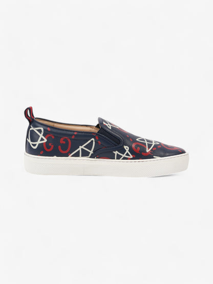 Gucci GG Star Sneakers Navy / Red / White Leather EU 38.5 UK 5.5