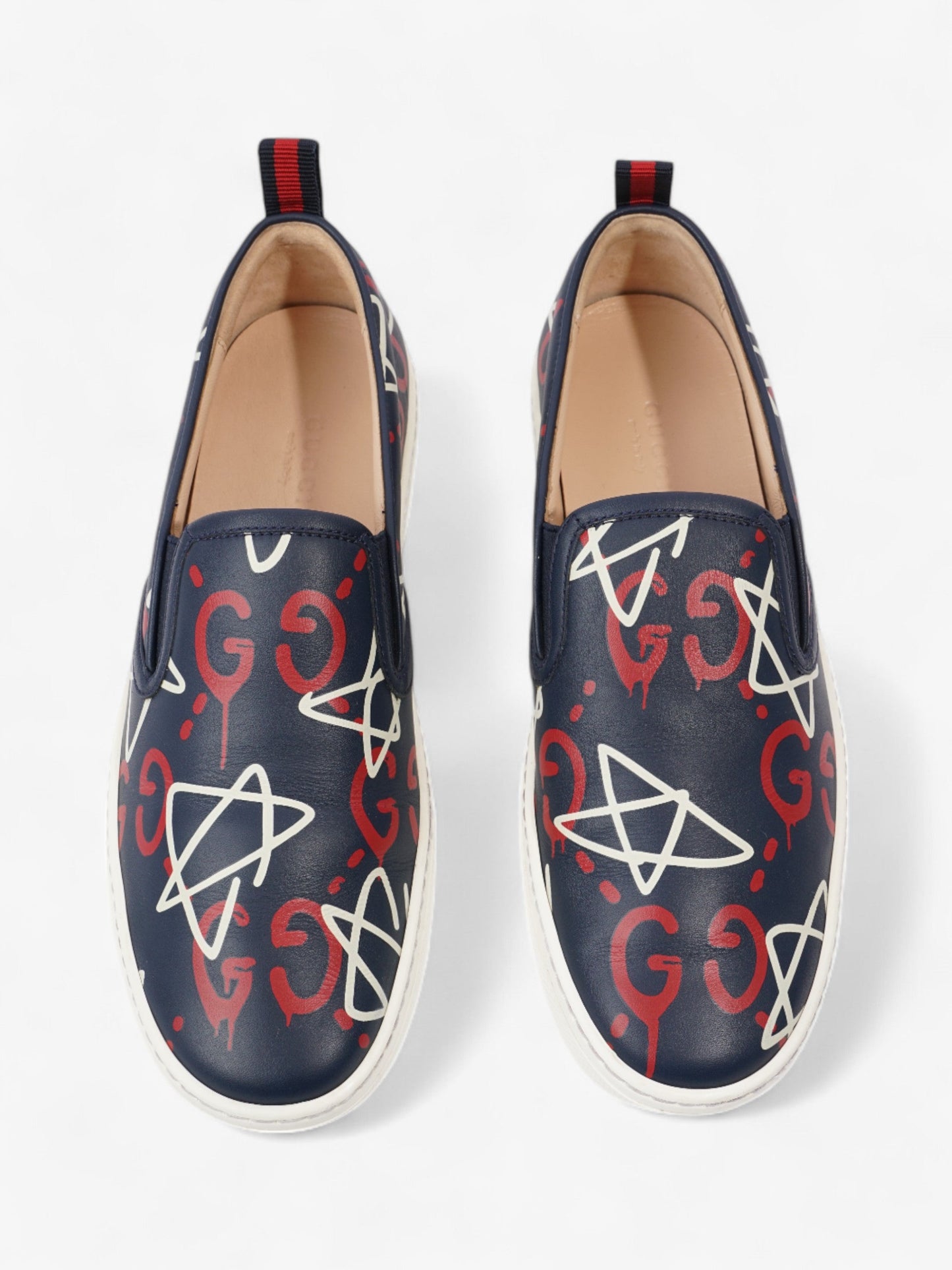 Gucci GG Star Sneakers Navy / Red / White Leather EU 38.5 UK 5.5