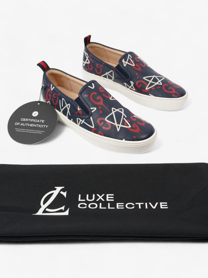 Gucci GG Star Sneakers Navy / Red / White Leather EU 38.5 UK 5.5