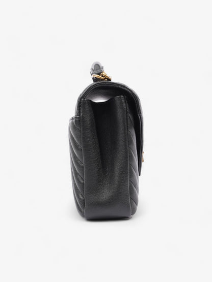 Saint Laurent College Black Lambskin Leather Medium