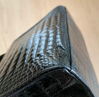 Chanel 1996-1997 Black Crocodile Mini Kelly bag