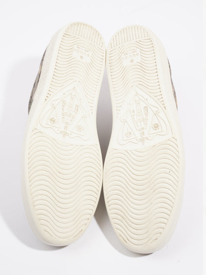 Gucci Ace GG Bee Supreme Sneakers Beige Monogram / Green / Red Canvas EU 38.5 UK 5.5