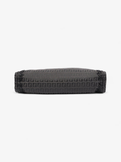 Fendi Embellished Bowler Bag Black Zucca Canvas