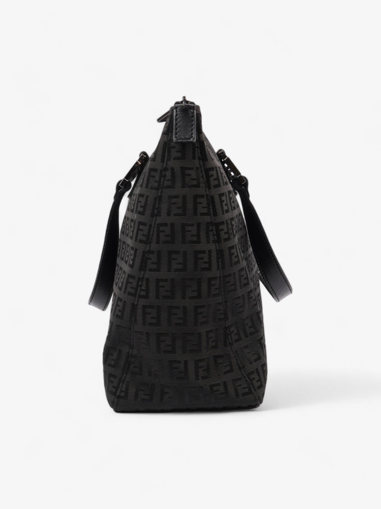 Fendi Zucca Tote Black Canvas