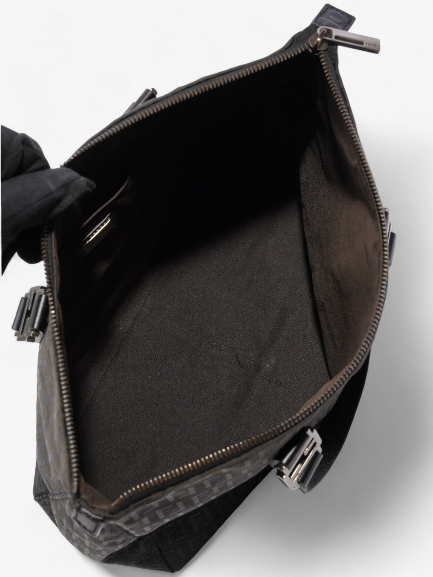 Fendi Zucca Tote Black Canvas