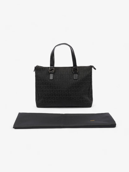 Fendi Zucca Tote Black Canvas