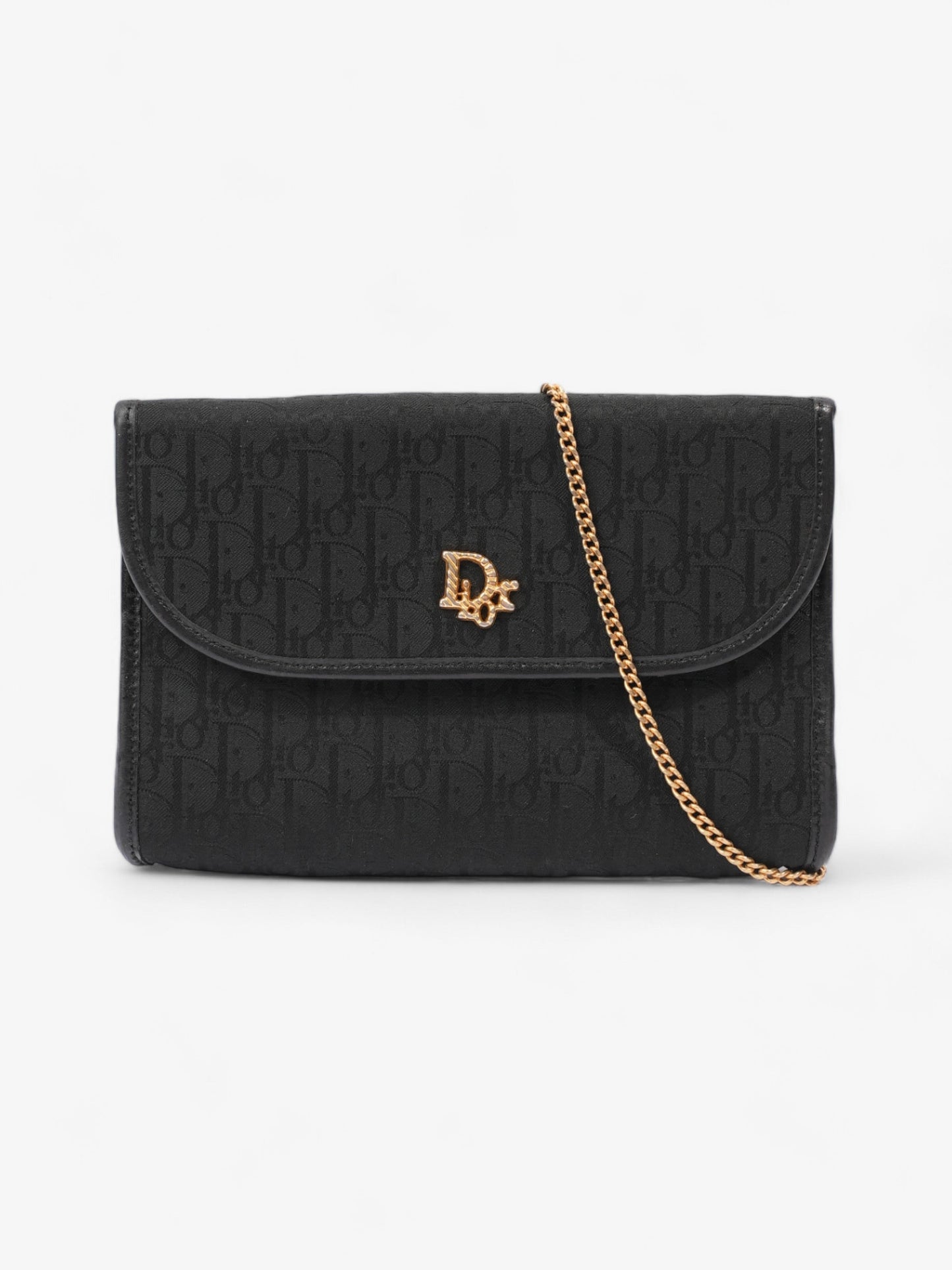 Christian Dior Vintage Trotter Chain Black Diorissimo Canvas