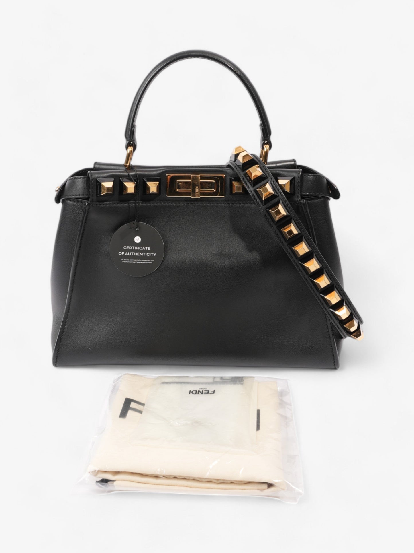 Fendi Peekaboo Black Leather Medium