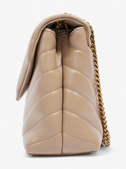Saint Laurent Lou Lou Dark Beige Calfskin Leather Small