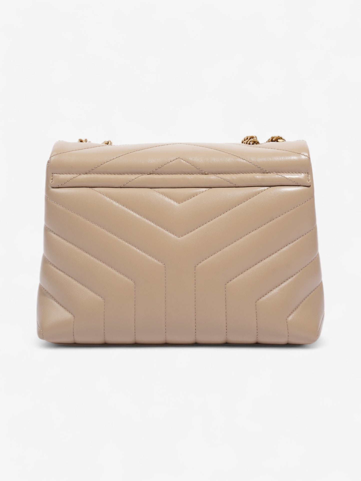 Saint Laurent Lou Lou Dark Beige Calfskin Leather Small