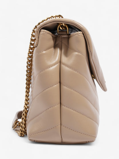 Saint Laurent Lou Lou Dark Beige Calfskin Leather Small