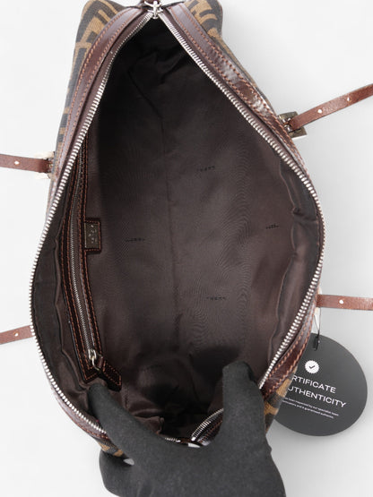 Fendi Zucca Shoulder Bag Brown / Tobacco Canvas