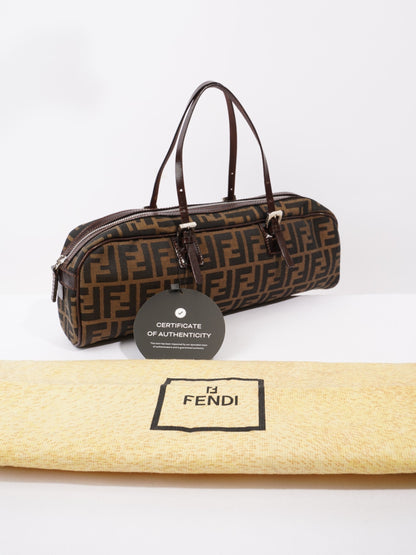 Fendi Zucca Shoulder Bag Brown / Tobacco Canvas
