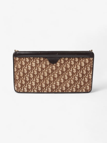 Christian Dior Diorissimo Clutch Brown Canvas