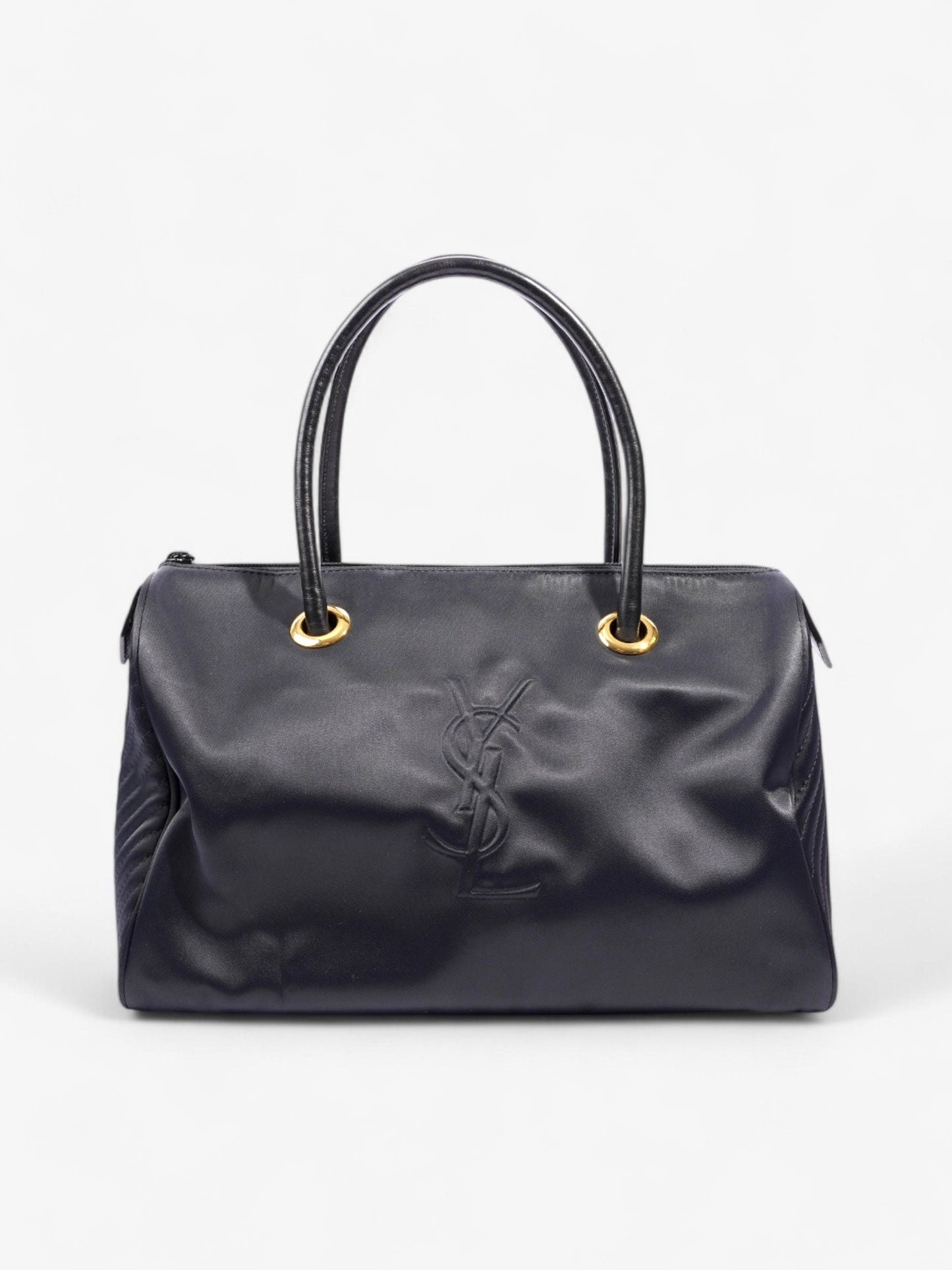 Saint Laurent Top Handle Bag Black Cloth