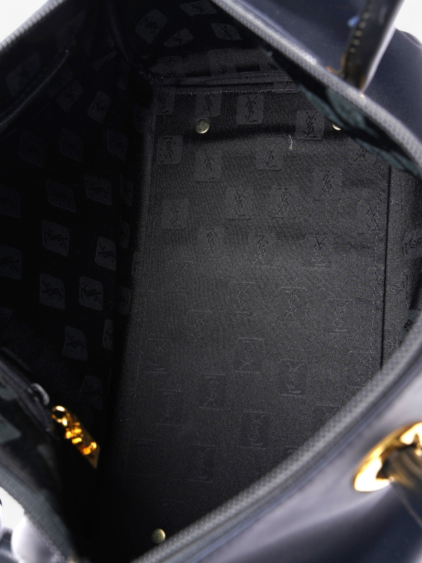 Saint Laurent Top Handle Bag Black Cloth