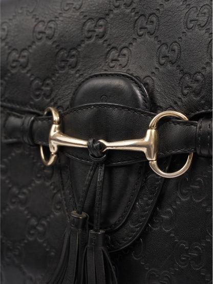Gucci Emily Guccissima Chain Black Calfskin Leather