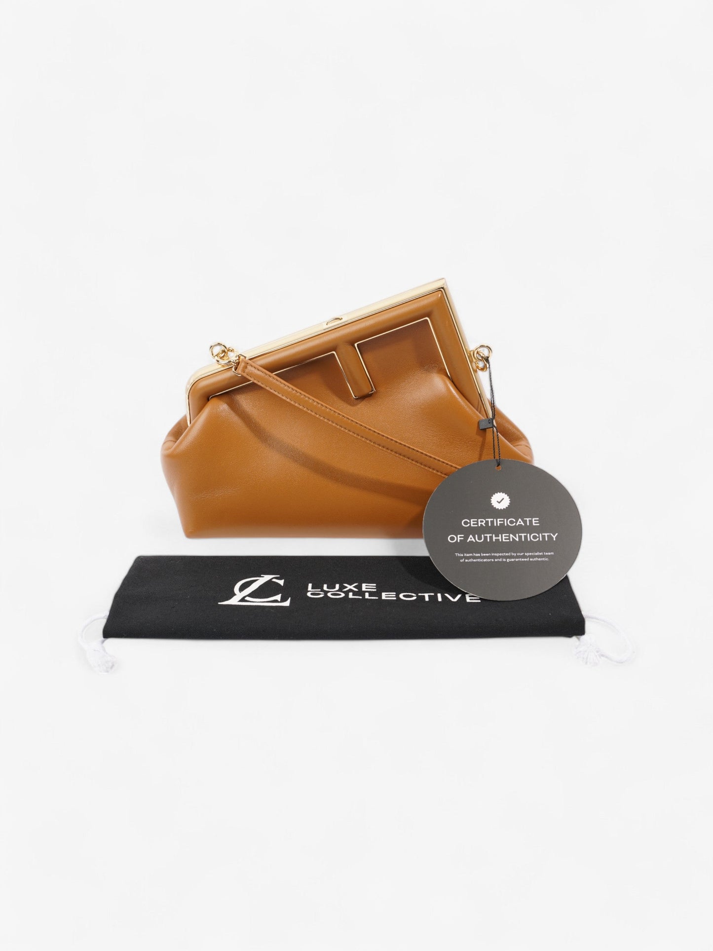 Fendi Fendi First Tan Calfskin Leather Small