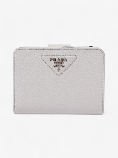 Prada Bifold Wallet Grey / Silver Leather