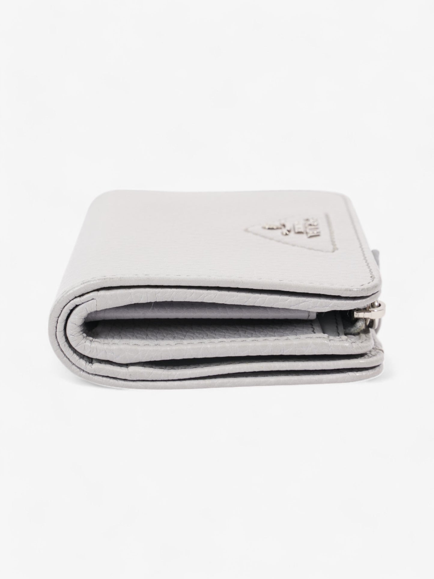 Prada Bifold Wallet Grey / Silver Leather