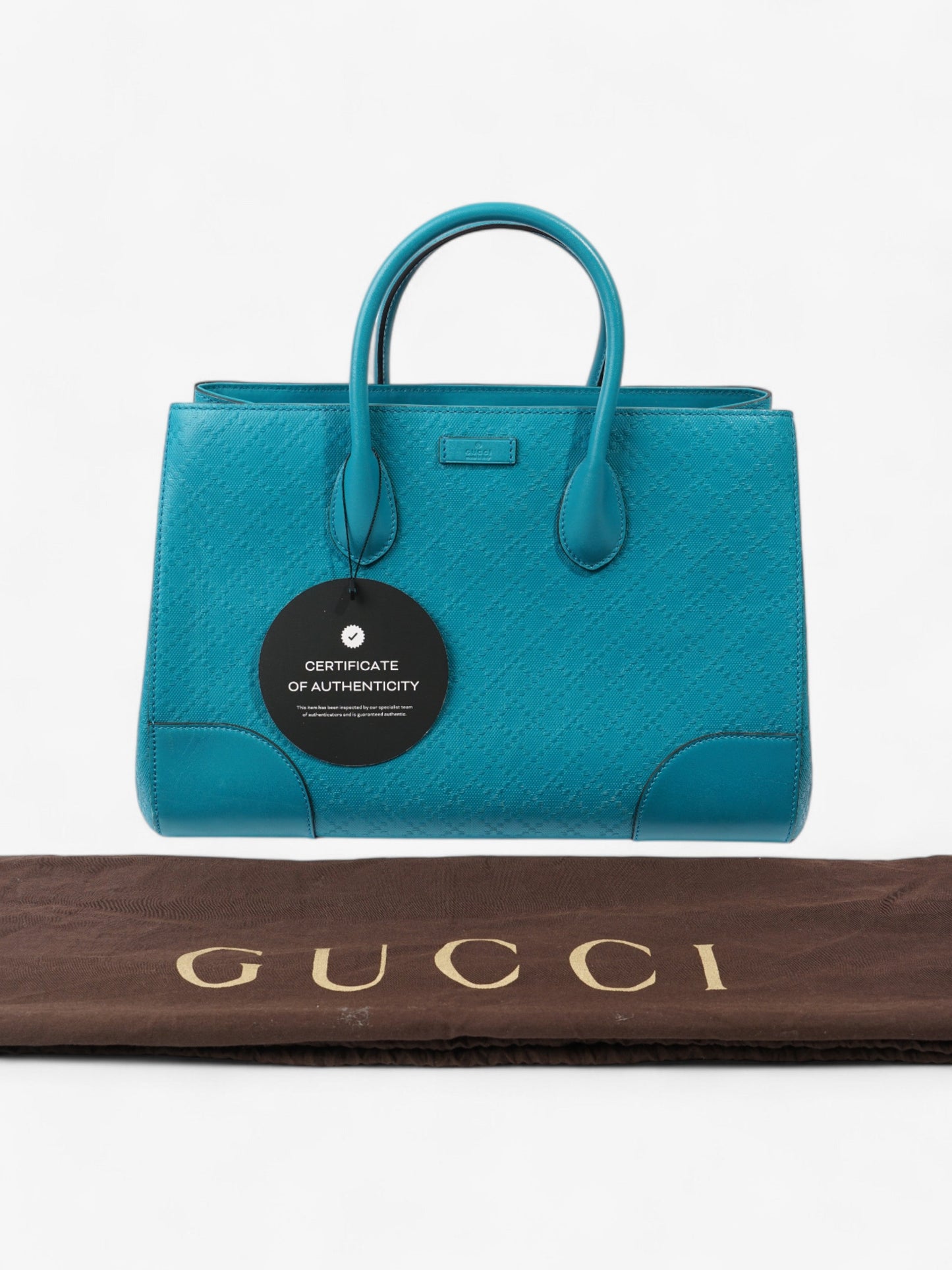 Gucci Diamante 2-Way Turquoise  Leather