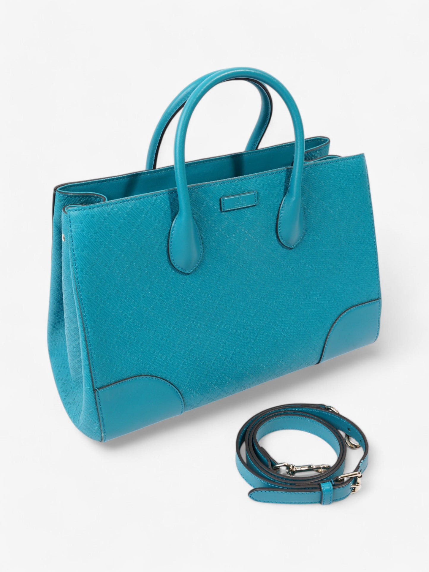 Gucci Diamante 2-Way Turquoise  Leather