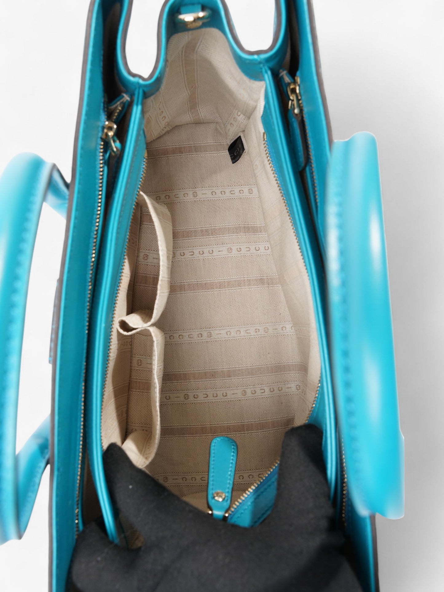 Gucci Diamante 2-Way Turquoise  Leather