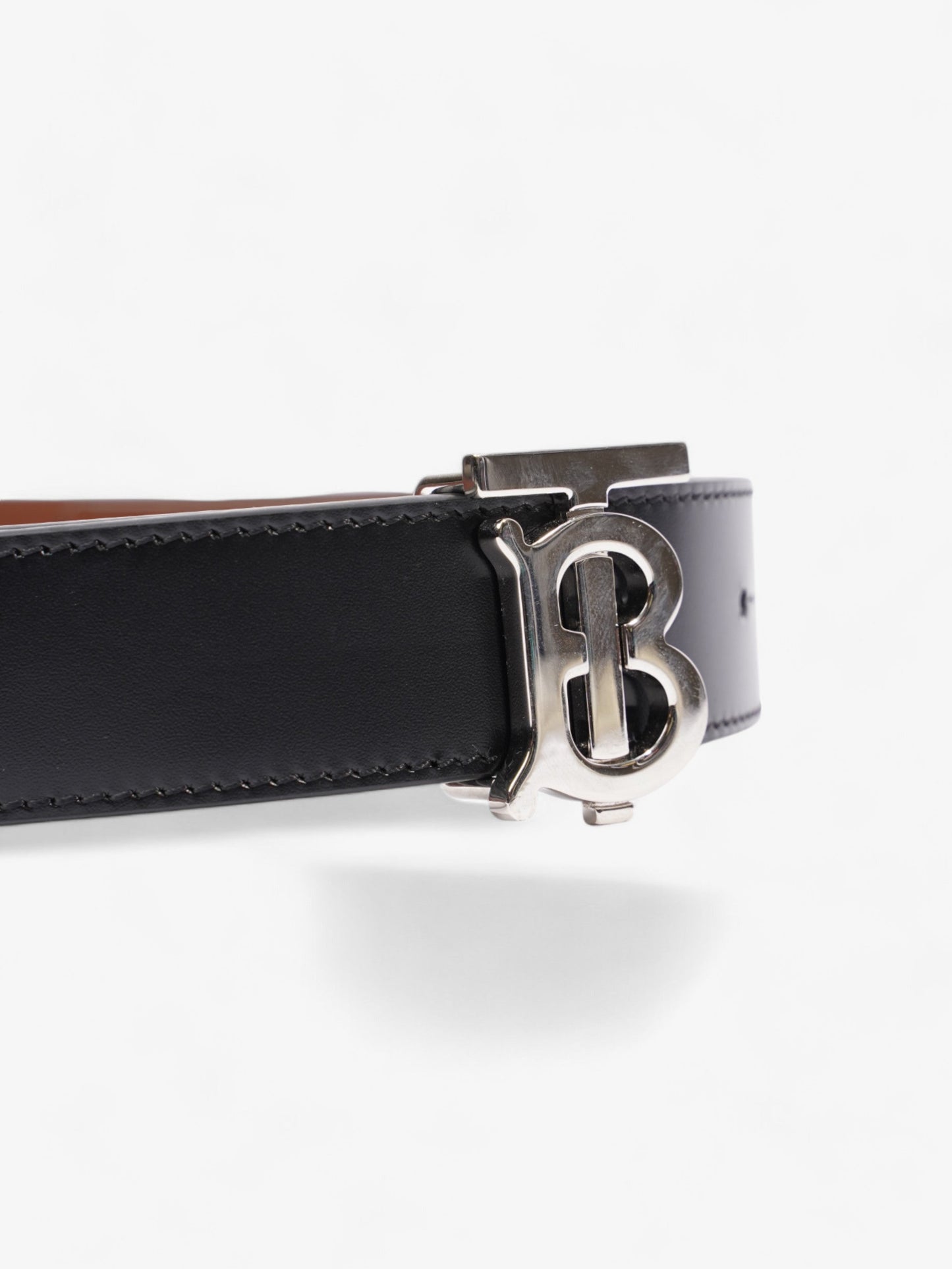 Burberry TB Reversible Belt Black / Brown Leather S