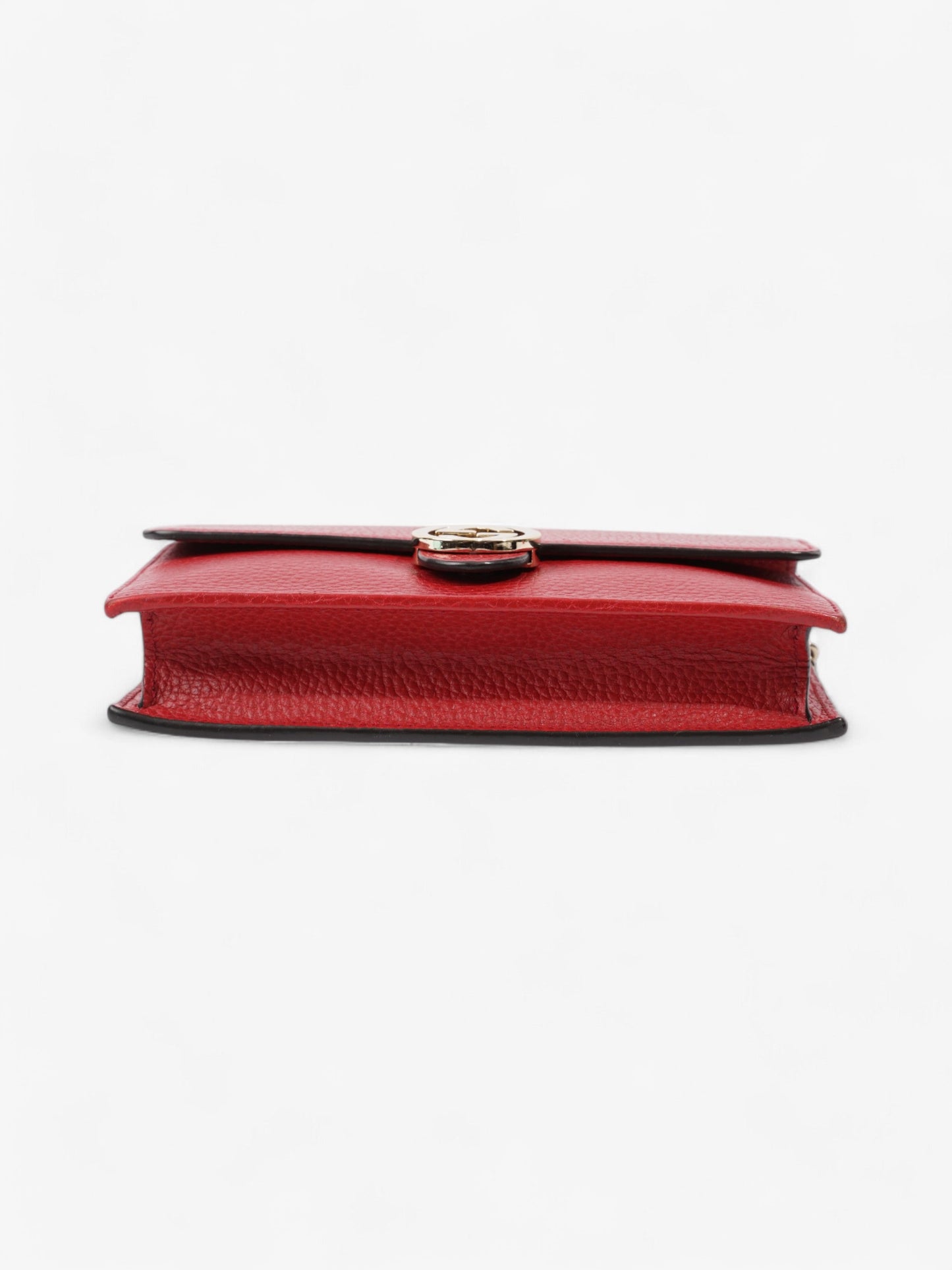 Gucci Dollar Interlocking G Chain Wallet Red Calfskin Leather