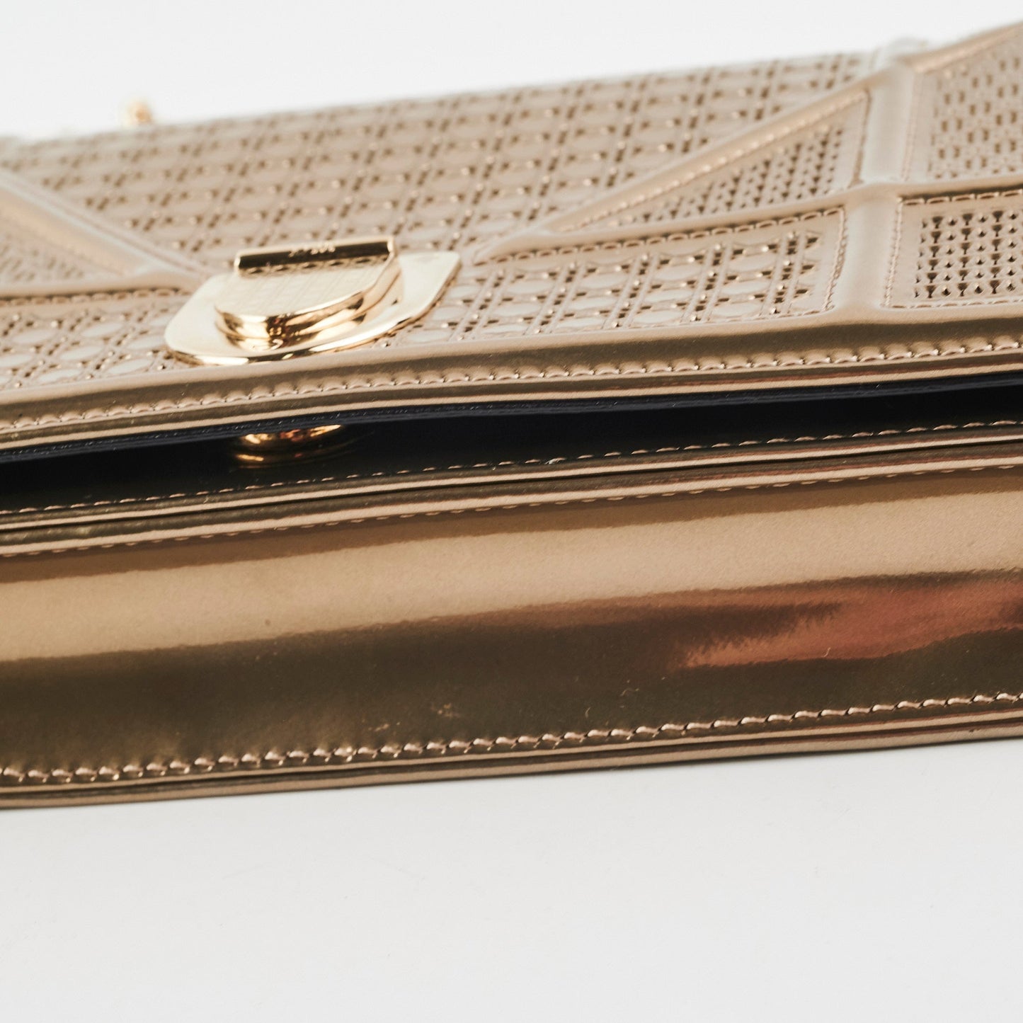 Christian Dior Diorama Wallet On Chain Gold WOC