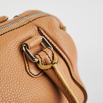 Chanel Boston Beige Caviar Shoulder Bag