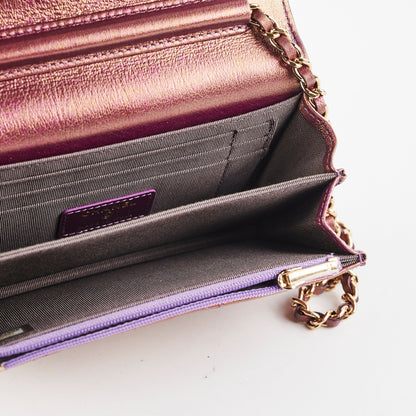 Chanel Mini Wallet On Chain WOC Purple