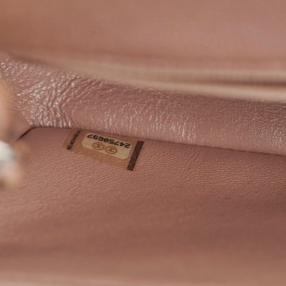 Chanel Mini Rectangular Chevron Caviar Rose Gold Iridescent