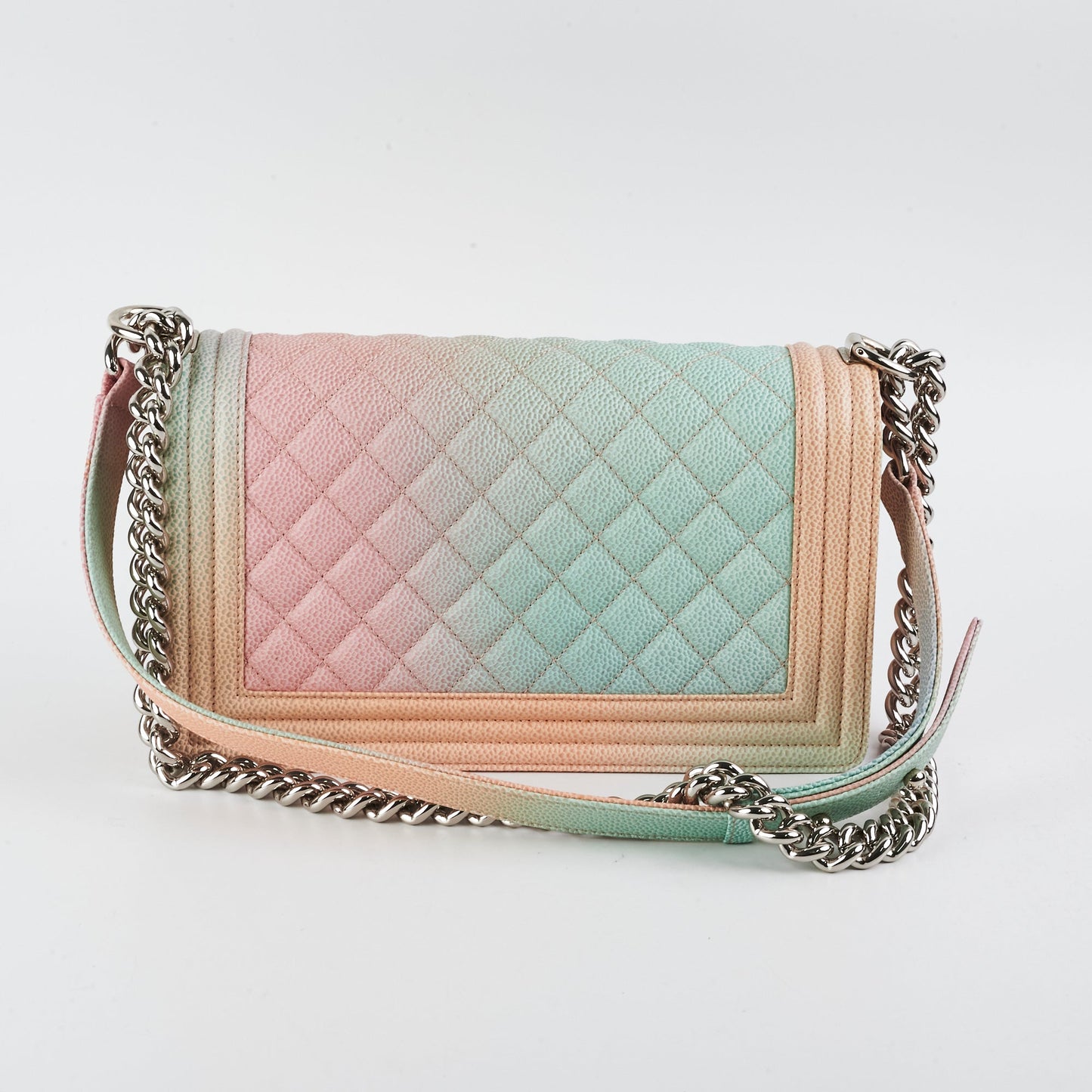 Chanel Caviar Old Medium Boy Rainbow