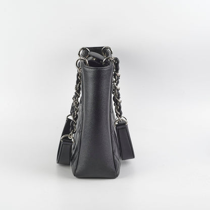 Chanel Caviar PST Petite Shopping Tote (Black)